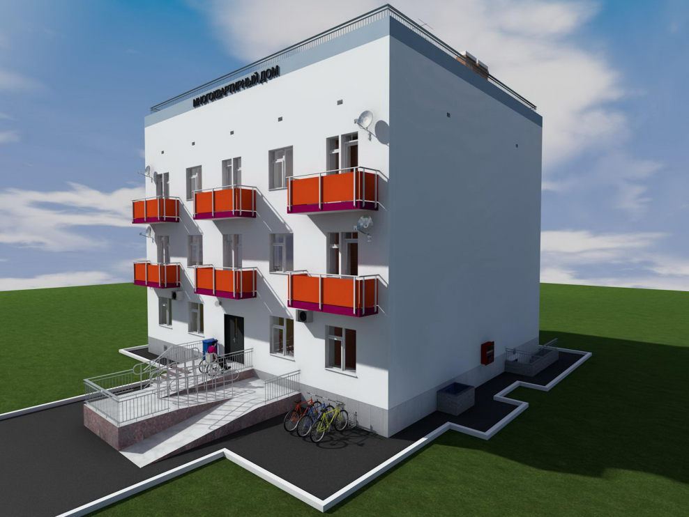 Трехэтажный многоквартирный жилой дом проект