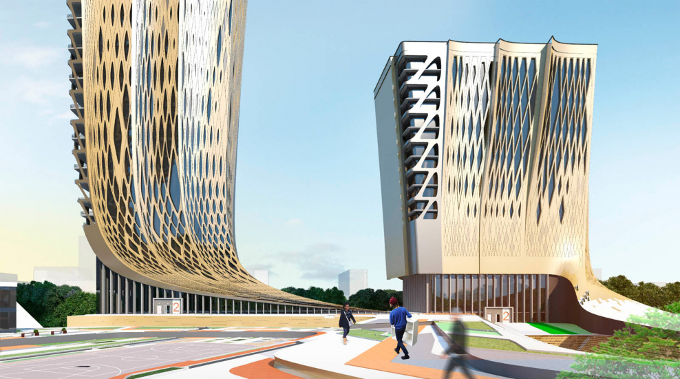 Жилые высотки в Баку