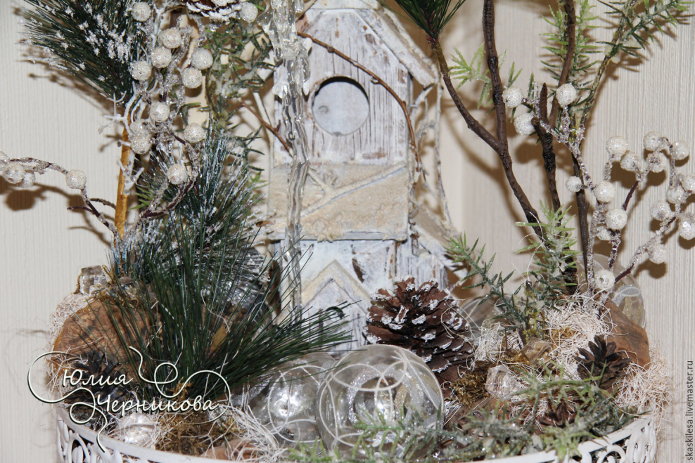 Флористическая композиция зимний лес
