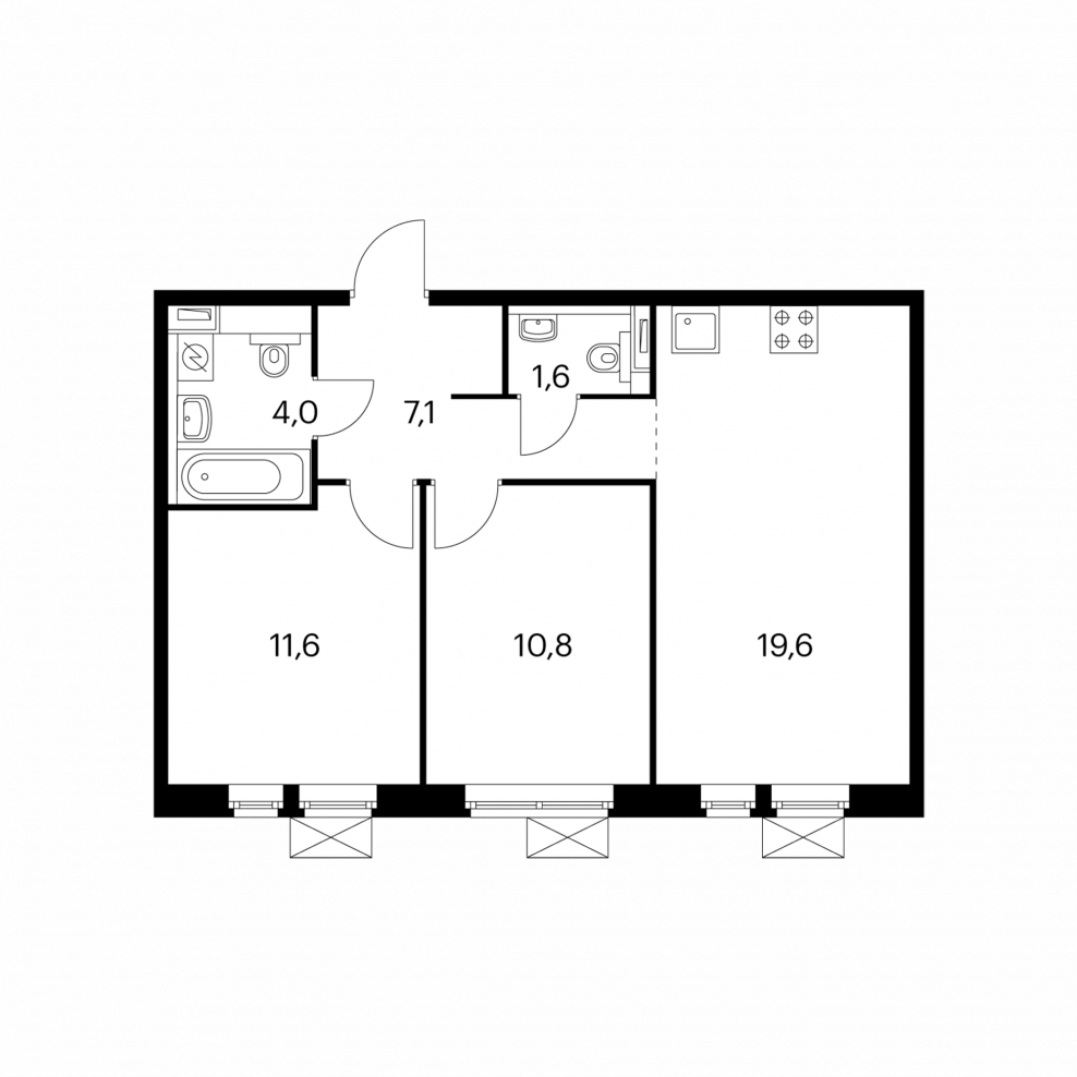 Сколковская 3а планировка