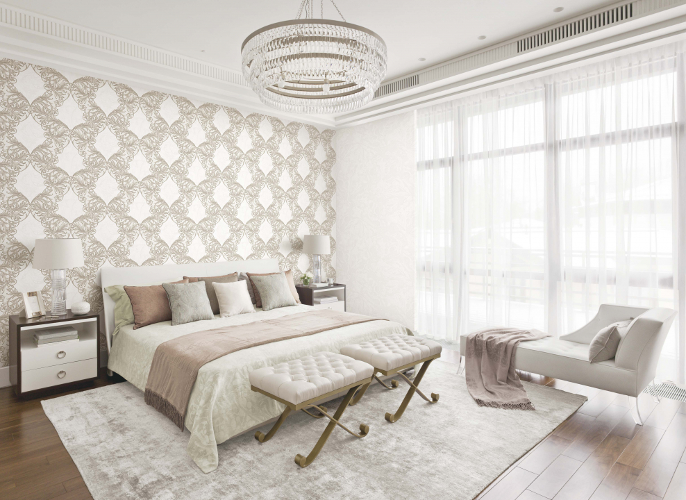 Обои в спальню светлые тона