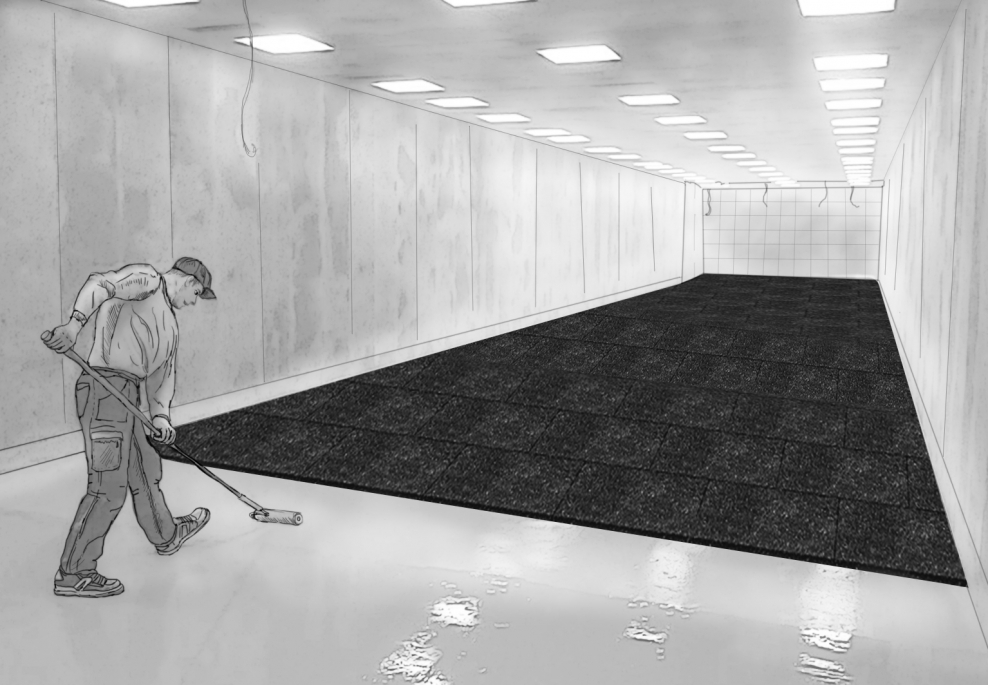 Бесшовное покрытие пола