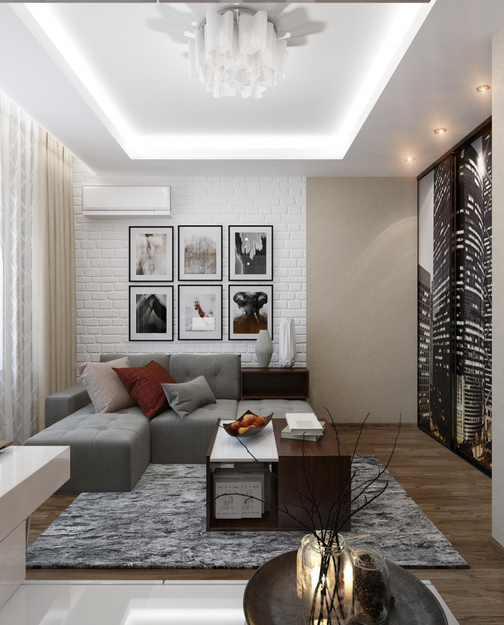 Маленькая гостиная в современном стиле