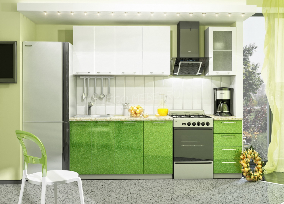 Кухня олива ДСВ зеленый металлик