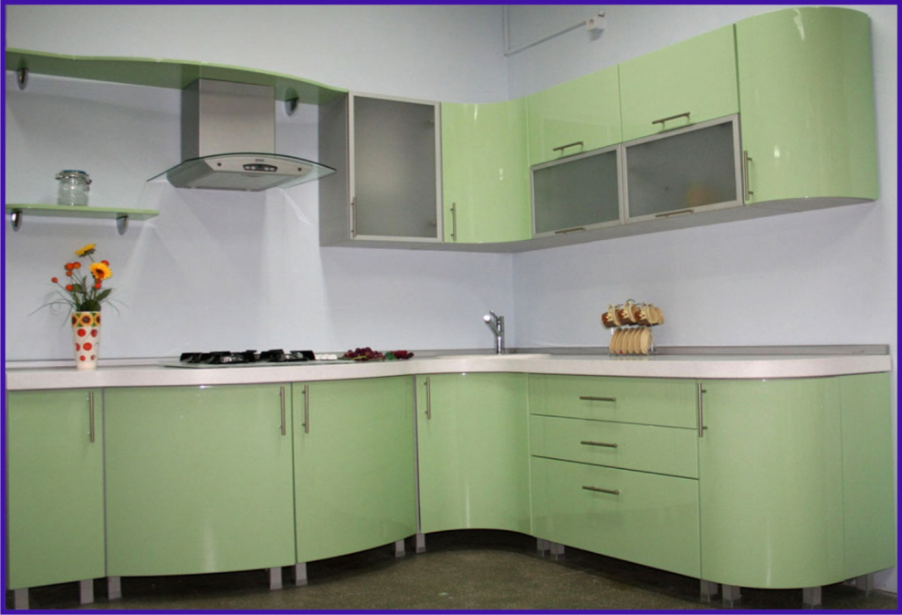 Фисташковая кухня глянец