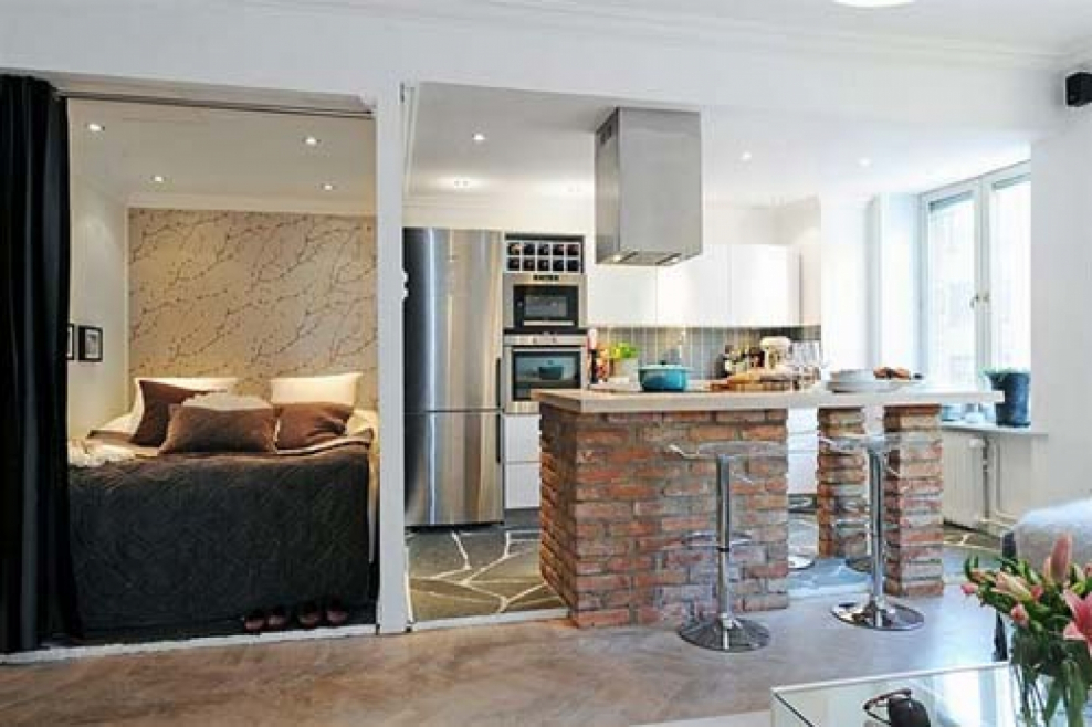 Шведская стенка в скандинавском стиле