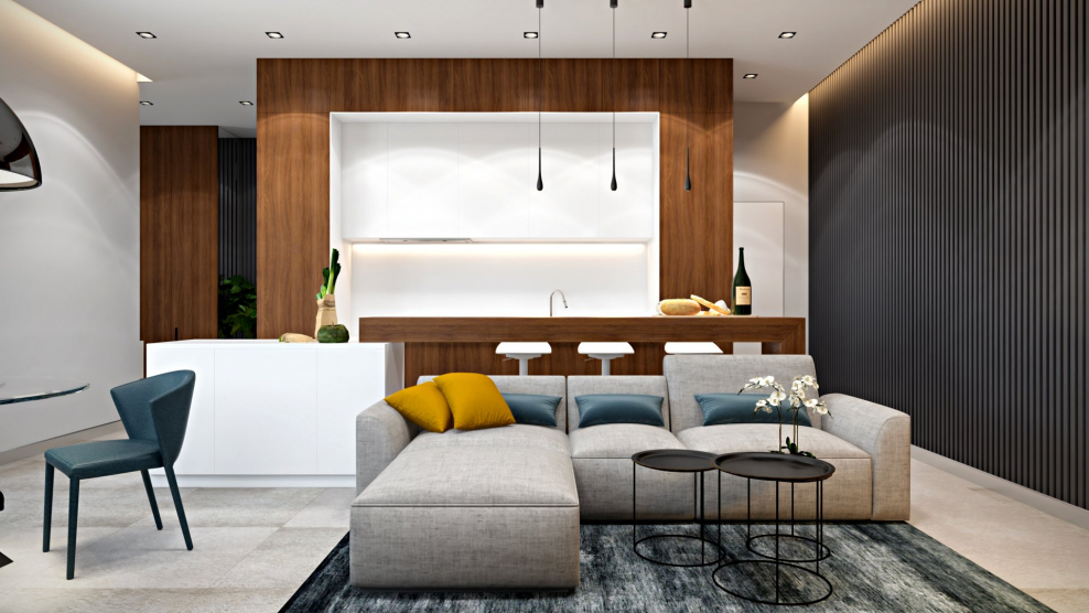 Интерьер таунхауса в стиле Контемпорари