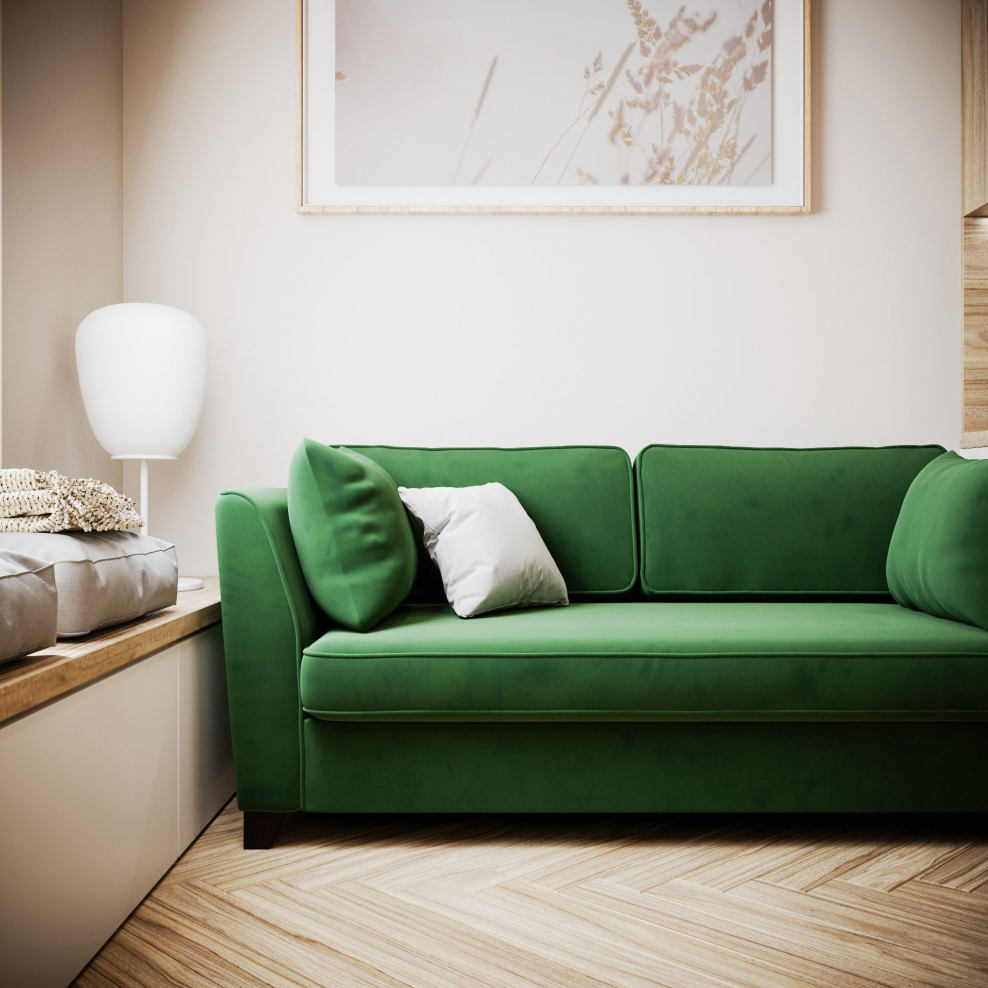 Угловой диван в интерьере в хрущевке