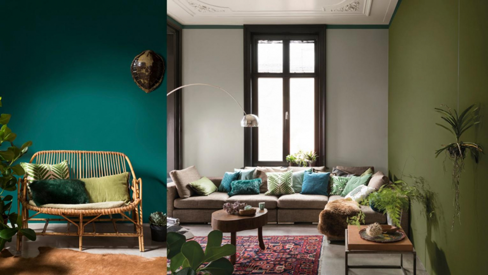 Салатовый диван в интерьере