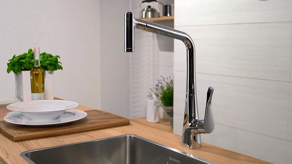 Смеситель Hansgrohe metris 14820000 для кухонной мойки