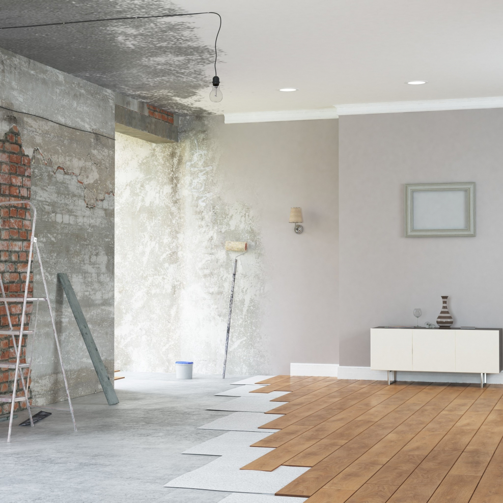 Черновая отделка сверху