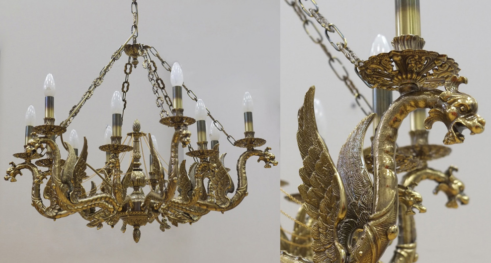 Люстра 7305/12+6 French Gold, Nervilamp