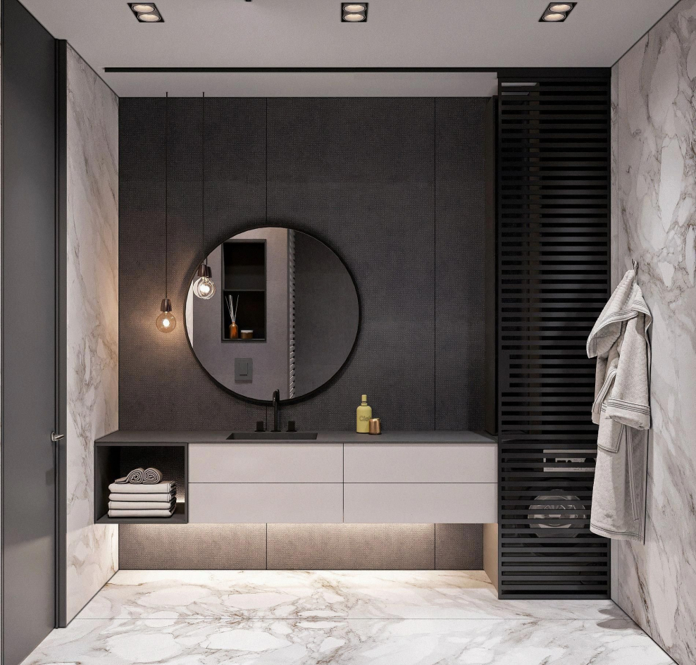Ванная в стиле Контемпорари 2020