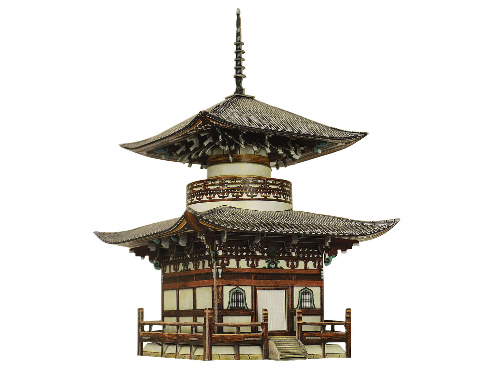 Сборная модель умная бумага пагода Хонпо дзи (327) 1:87
