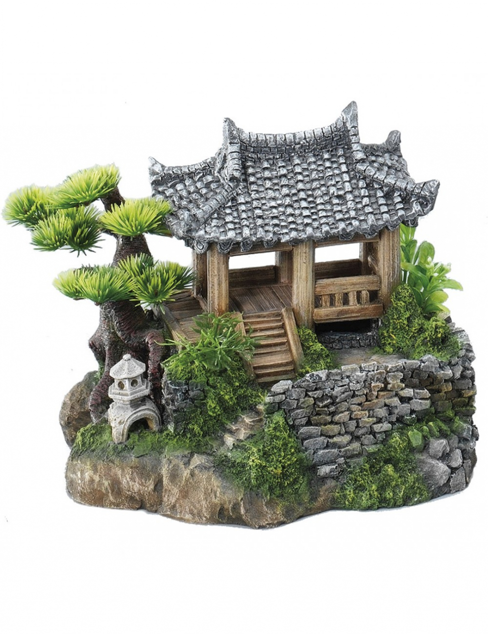 Фигурка для аквариума Europet Bernina азиатский домик с деревом epb234-411254 16.5х9.5х11 см
