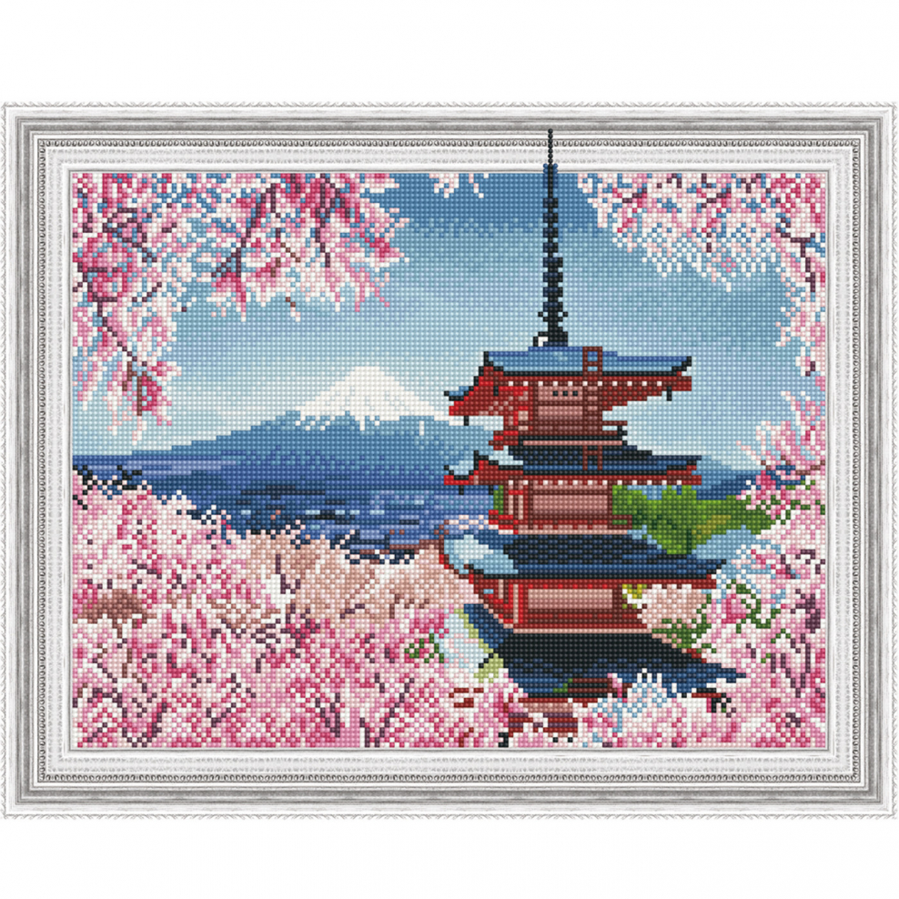 Алмазная мозаика японский сад