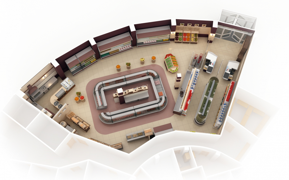 Макет супермаркета