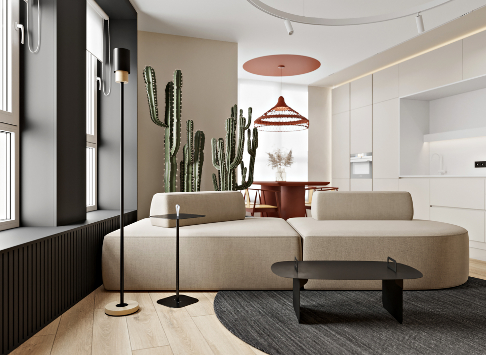 Дизайн однокомнатной квартиры в современном стиле