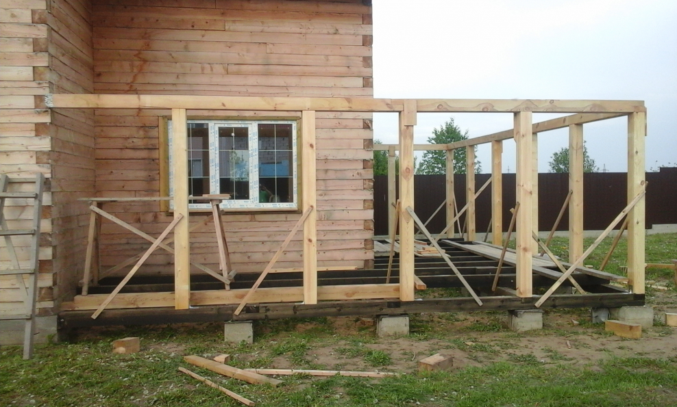 Каркасная веранда