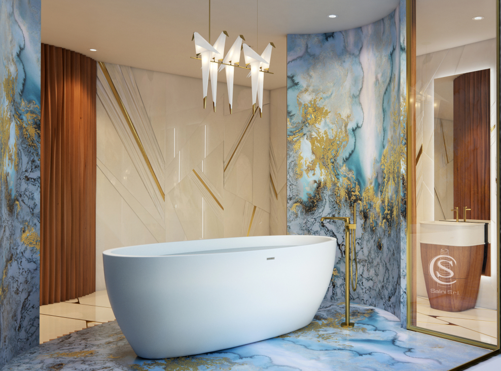 Интерьер ванной в классическом стиле