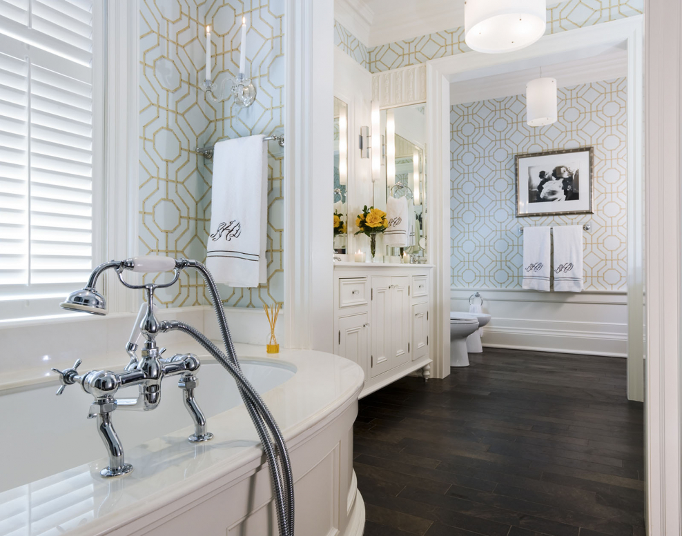 Wallpaper ванная комната белая