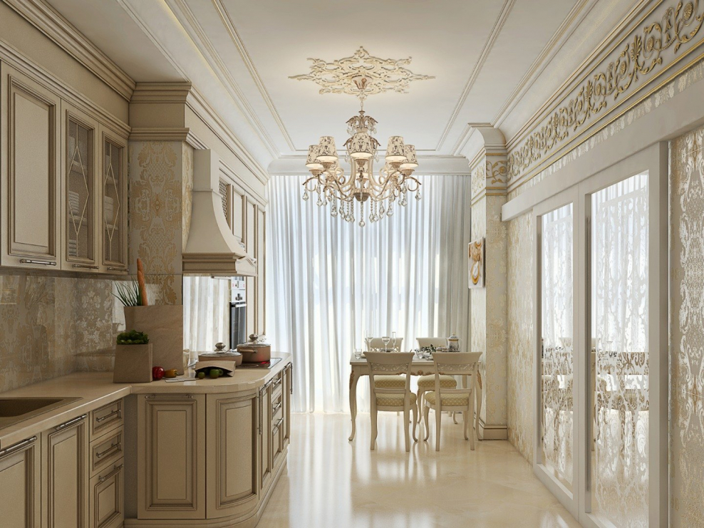 Интерьер кухни в классическом стиле