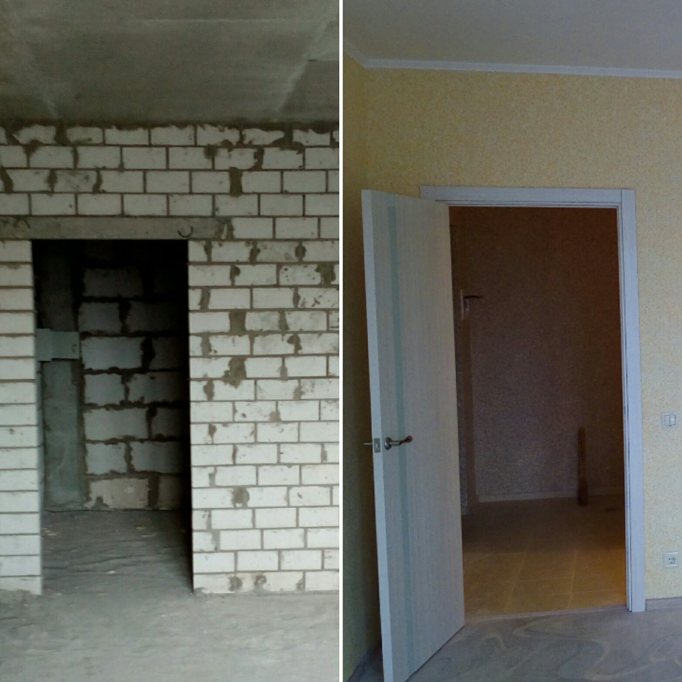 Ремонт внутренняя отделка до после