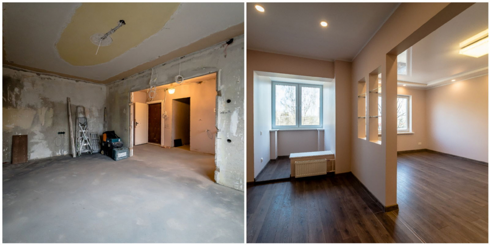 Ремонт до и после