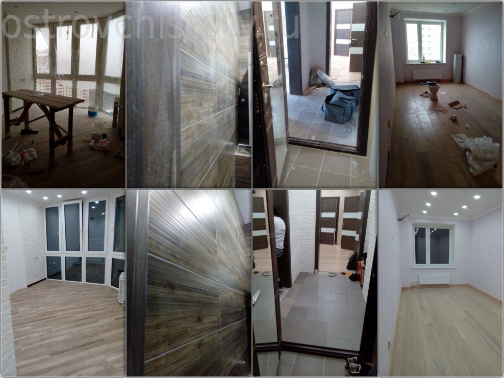 Клининг дома до и после