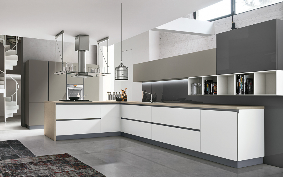 Белая кухня Италия Модерн