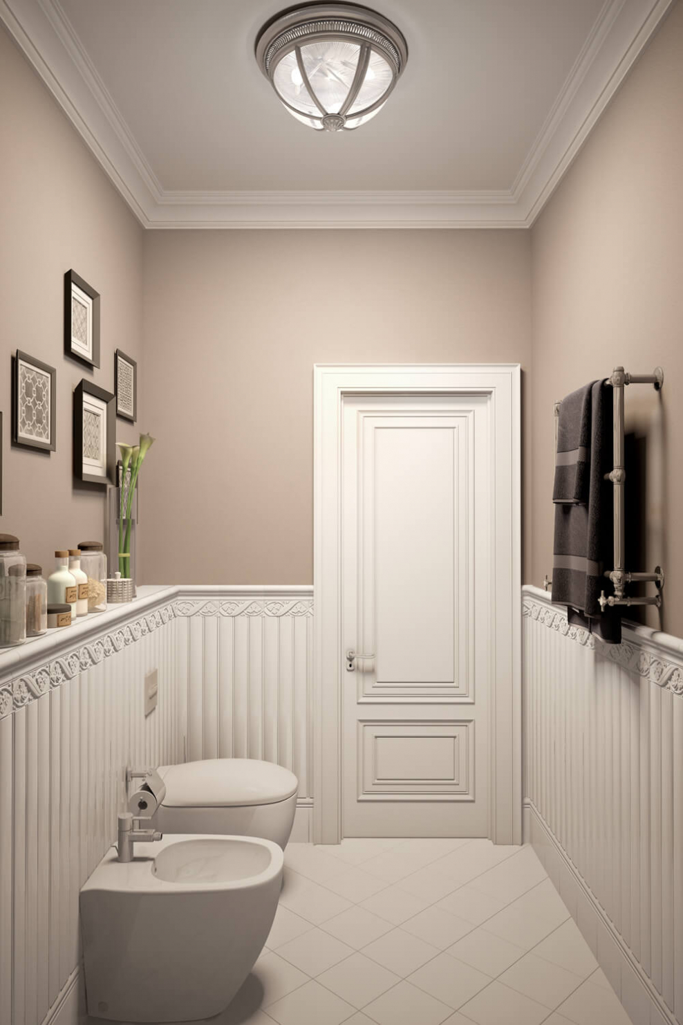 Туалет в стиле современная классика