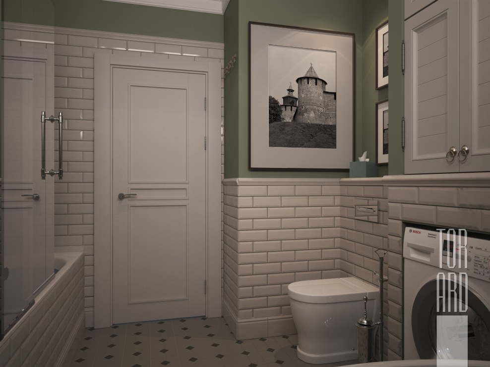 Санузел в английском стиле