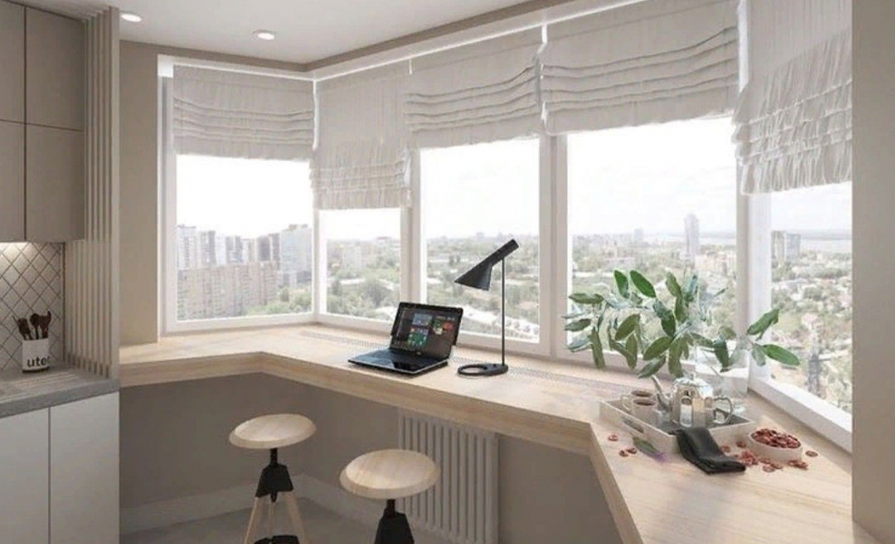 Кухня п44т25 окно полуэркер