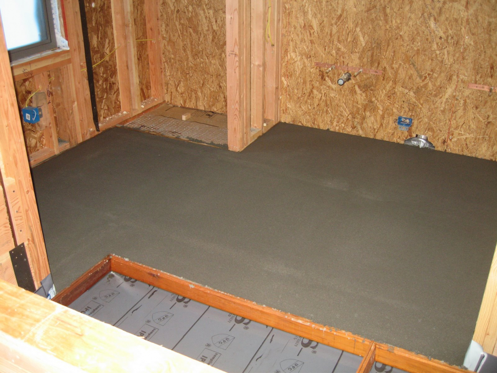 Гидроизоляция пола в бане в помывочной