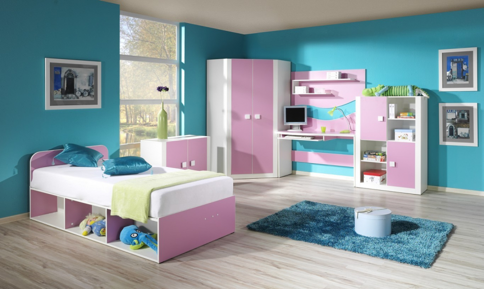 Детская мебель розово голубая