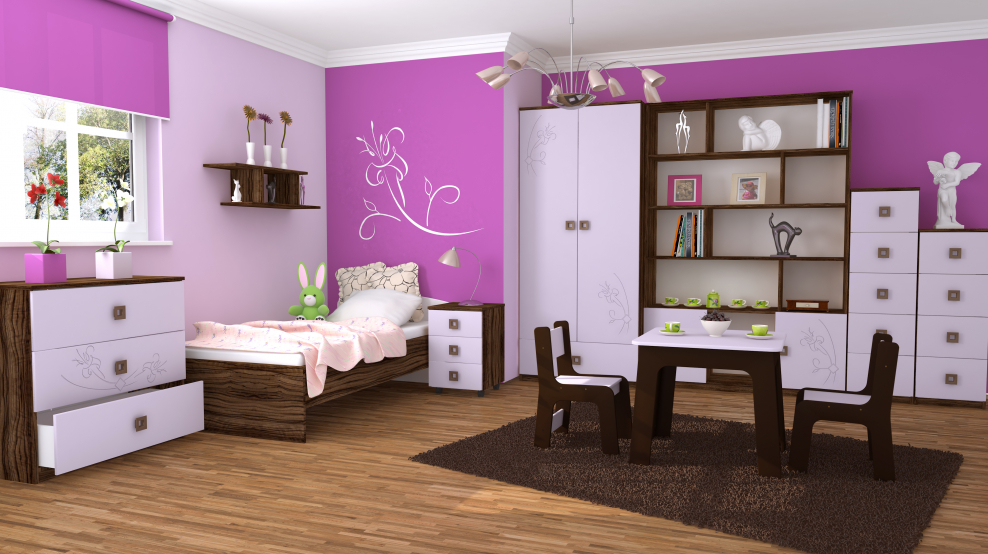 Интерьер в коричнево голубых тонах