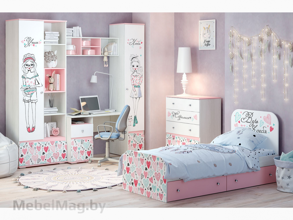 Шкаф 3-дверный Cilek Romantic