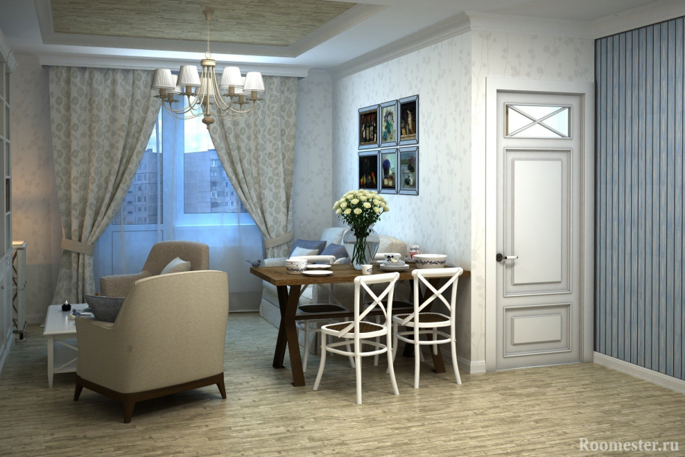 Интерьер 1 комнатной квартиры в стиле Прованс