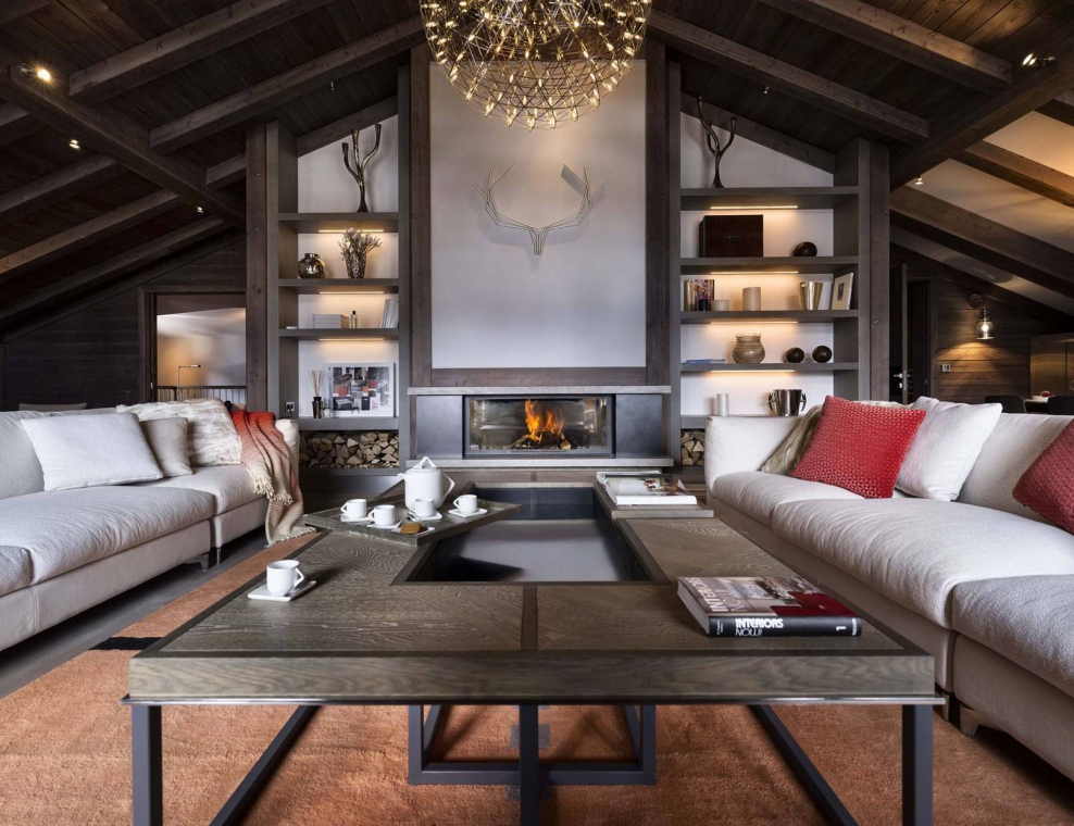 Шале Куршевель гостиная