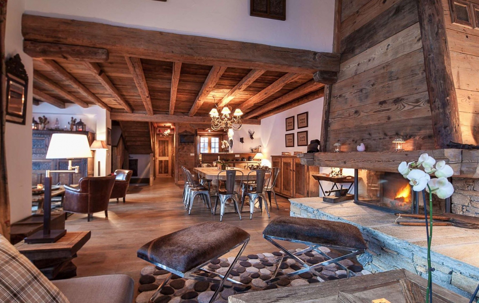 Гостиная в альпийском Шале