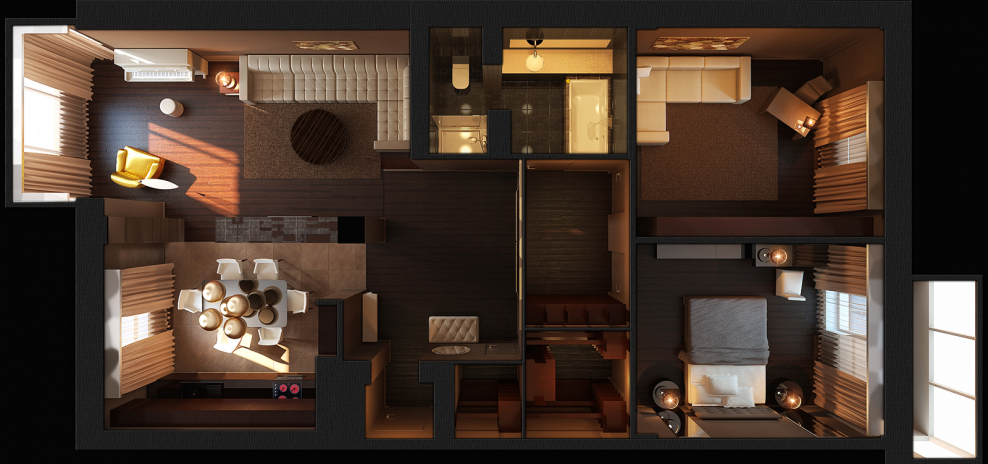 Планировка квартиры сверху