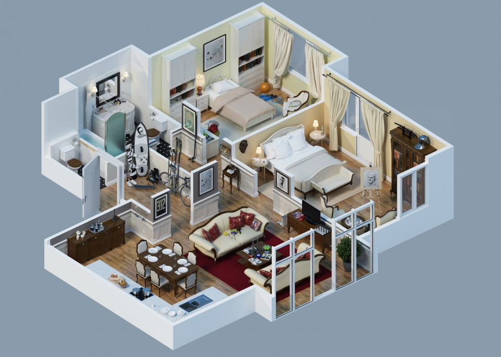 3d планировка квартиры