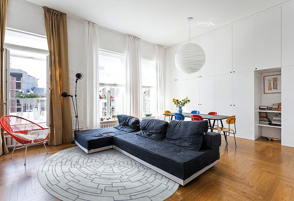 Интерьер с высокими потолками в квартире