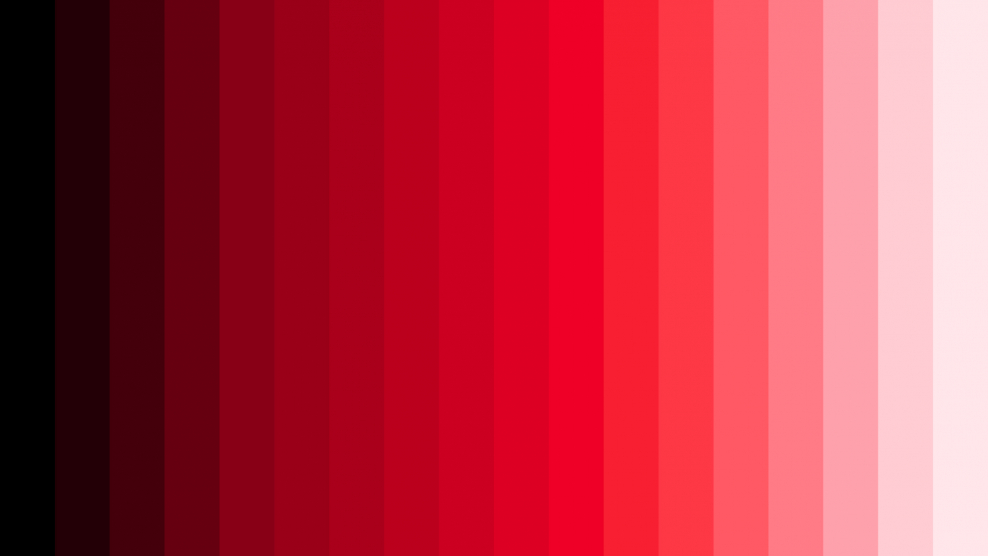 Палитра красных оттенков