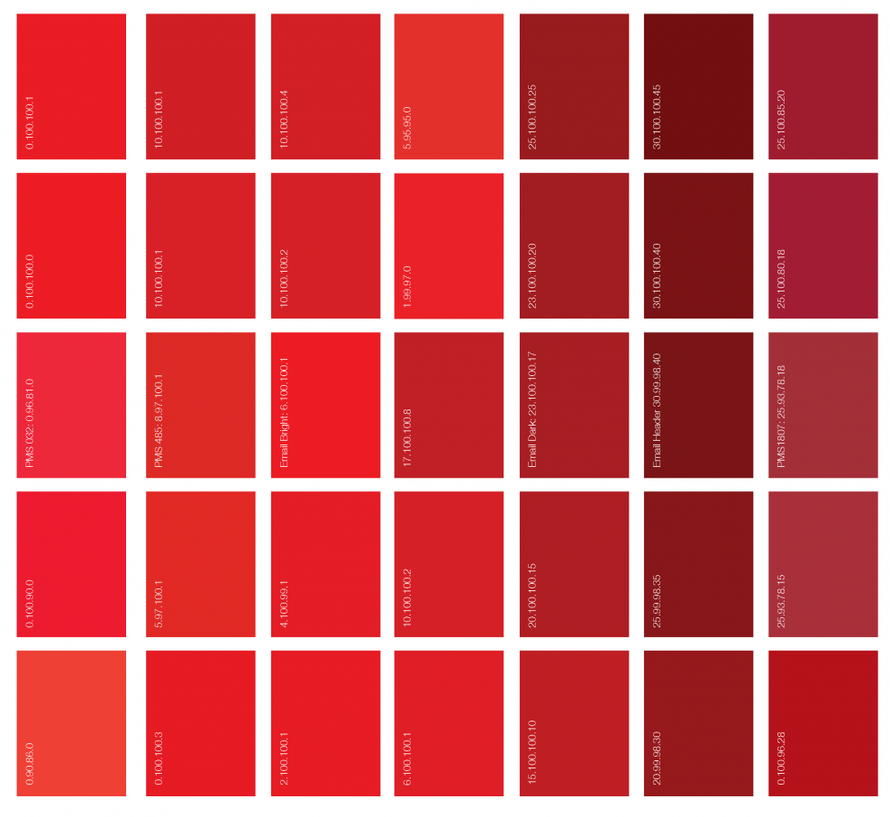 Смик палитра красного