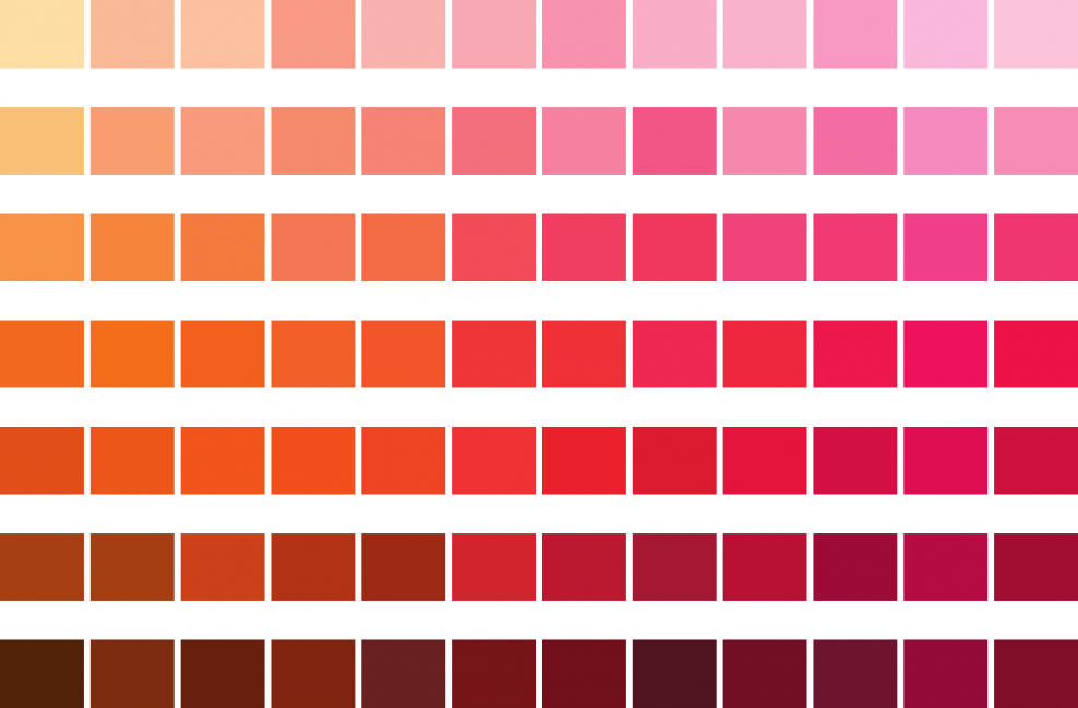 Виды красного цвета