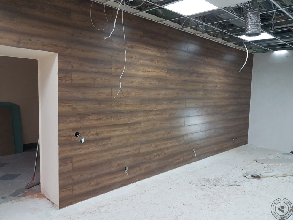 Ламинат на стене монтаж
