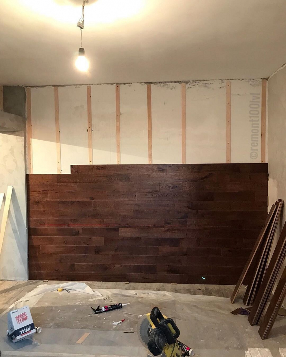 Каркас для ламината на стену