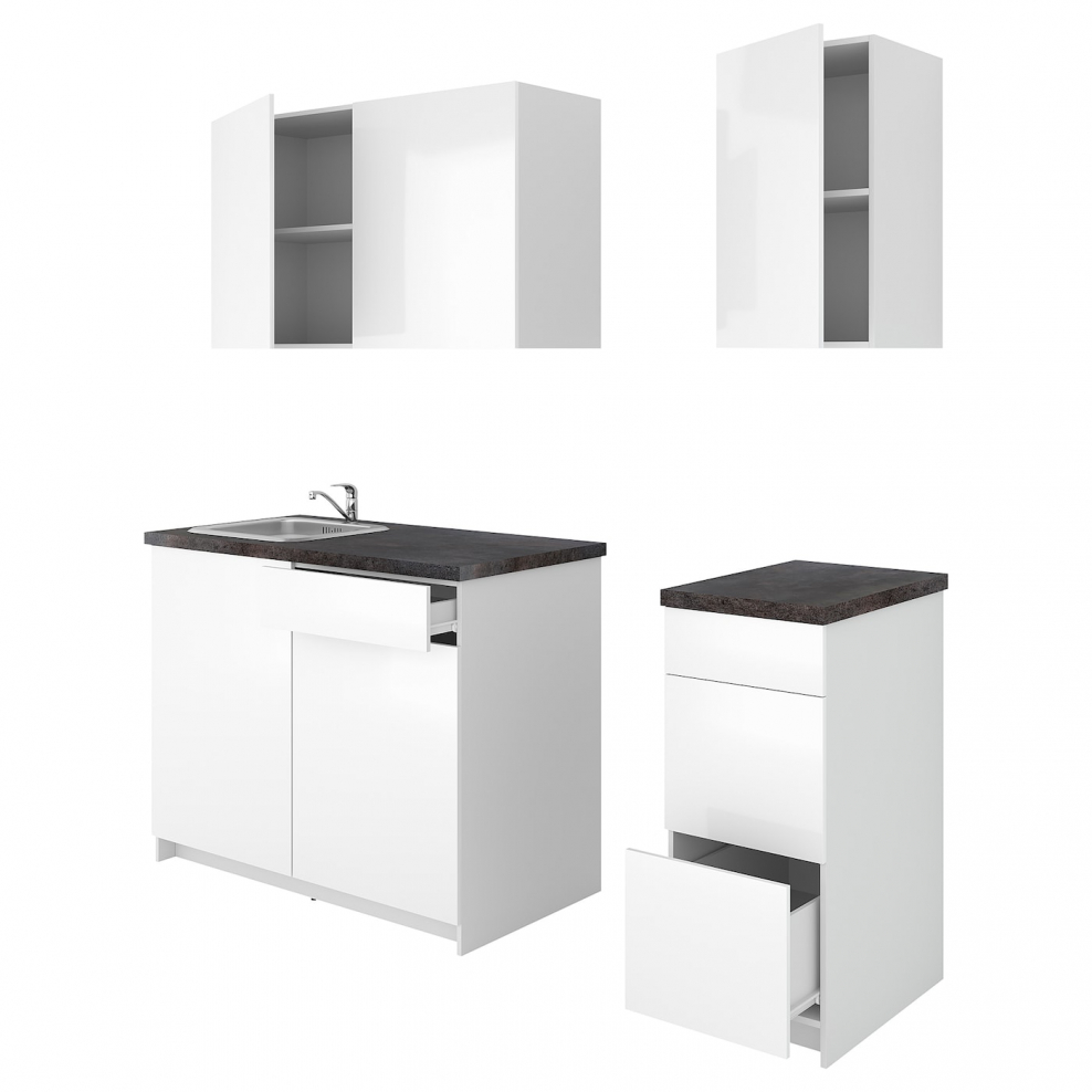 Икеа кухня КНОКСХУЛЬТ серо зеленая