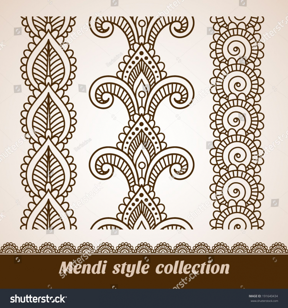 Индийский растительный орнамент